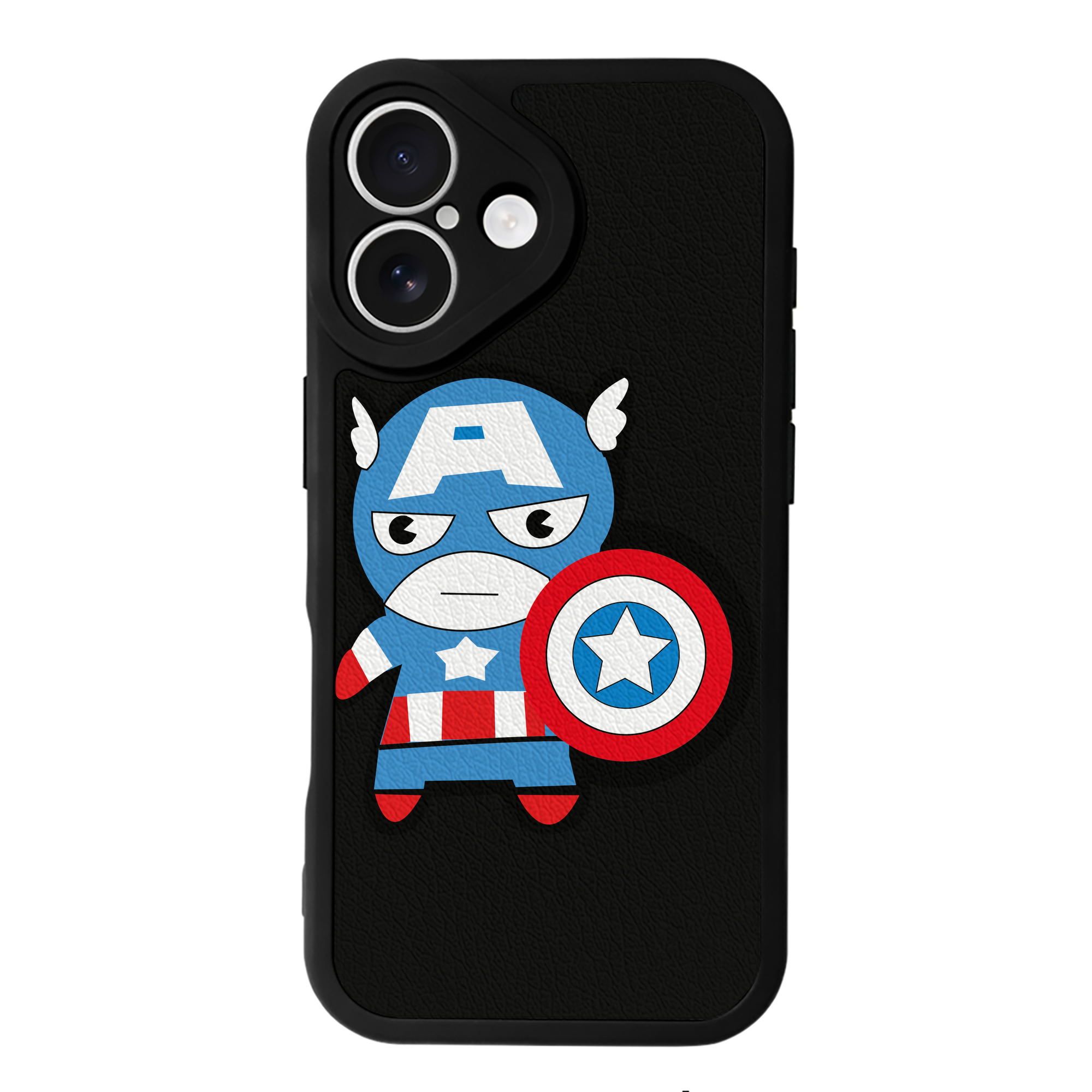 （画像用） アベンジャーズ The Avengers 【iPhone 16シリーズ対応】シリコンスマホケース（レザー調） 材質：シリコン